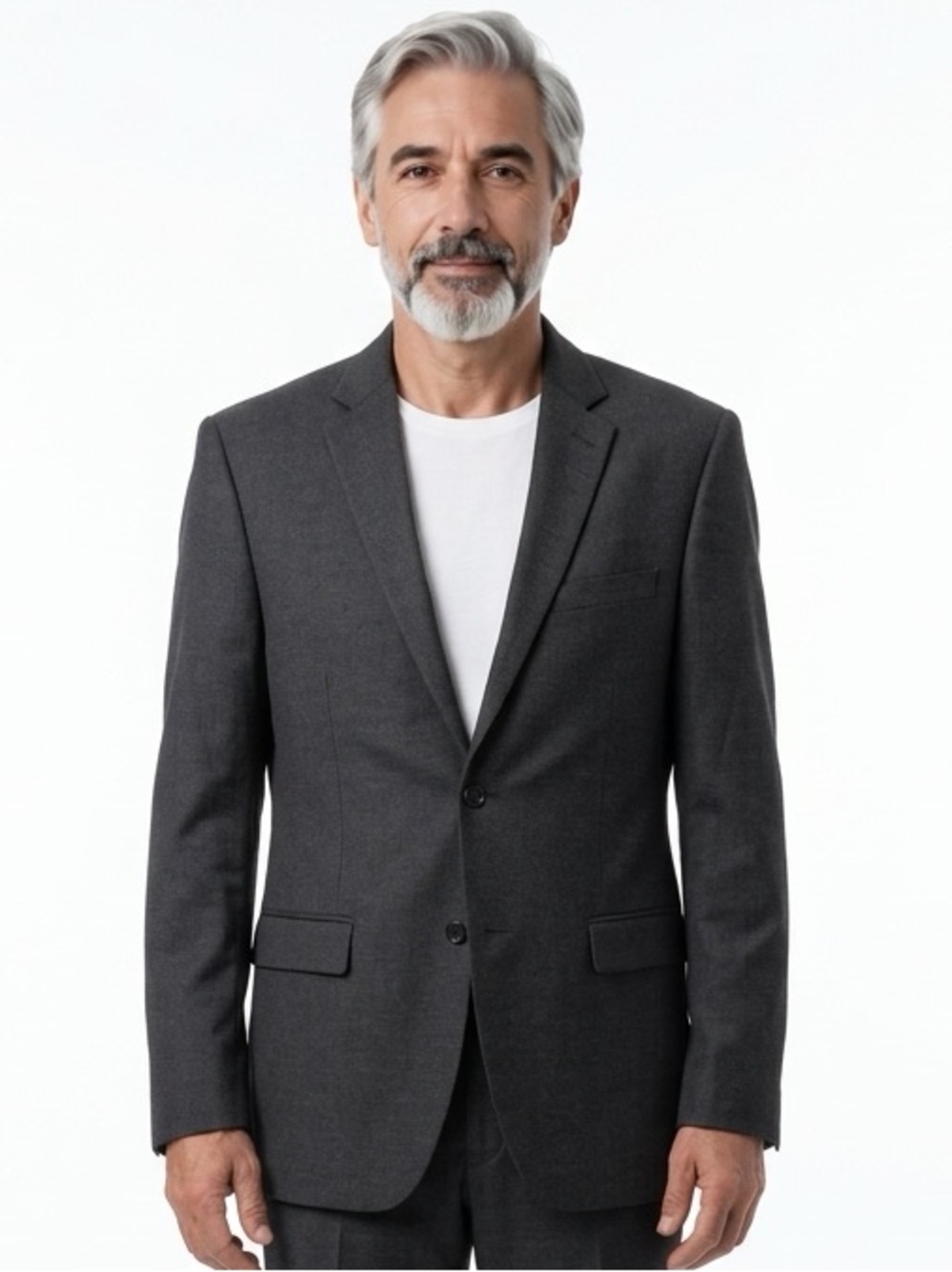Alfani slim fit stretch gray wrinkle resistant suit jacket double vents size 38L
